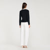 Aspen Removable Collar Peplum Cardigan Black