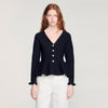 Heather Peplum Cardigan Black