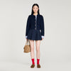 Bruxelles Polo Cardigan With Poplin Details Navy Blue