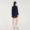 Brooklyn Contrast Stitch Cardigan Navy Blue