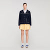 Truman Studded Blazer Collar Cardigan Navy Blue