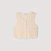Lali Beaded Crochet Cardigan Ecru