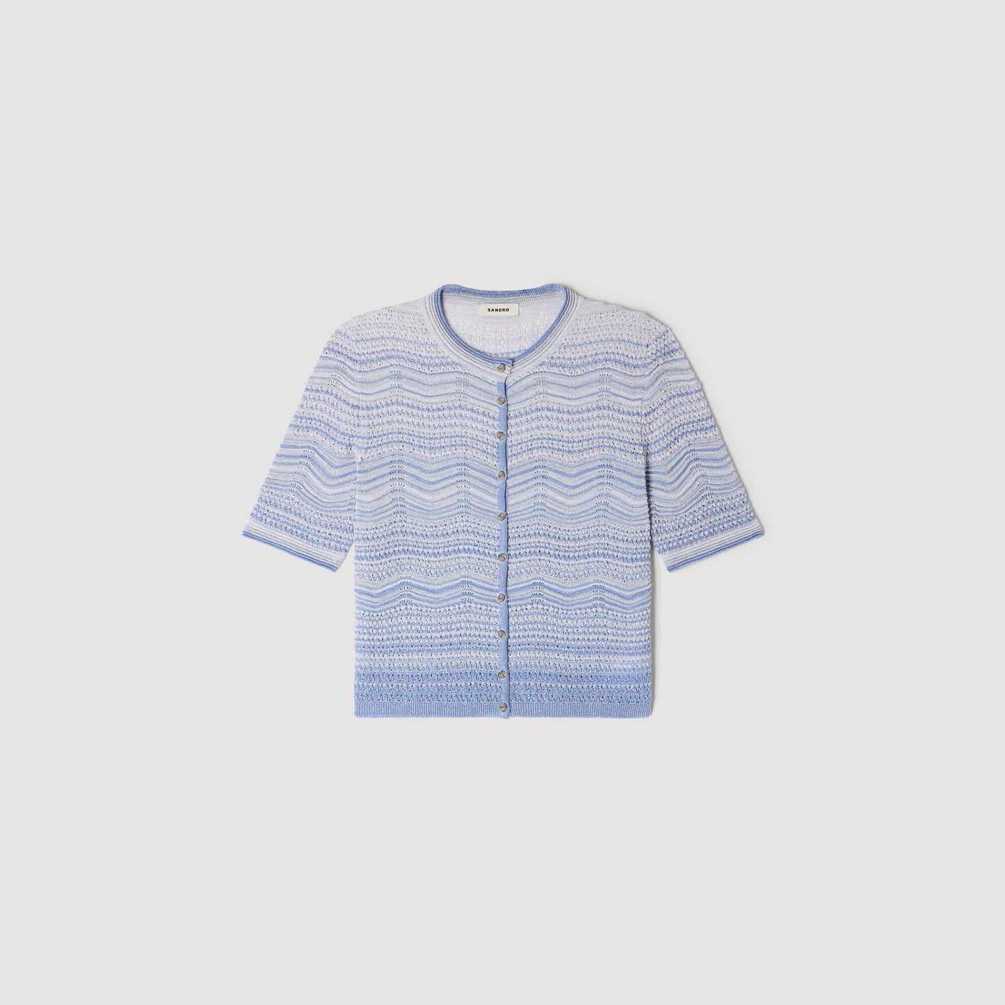 Davine Decorative Knit Cardigan Sky Blue