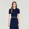 Heddy  Knit Cardigan Navy Blue