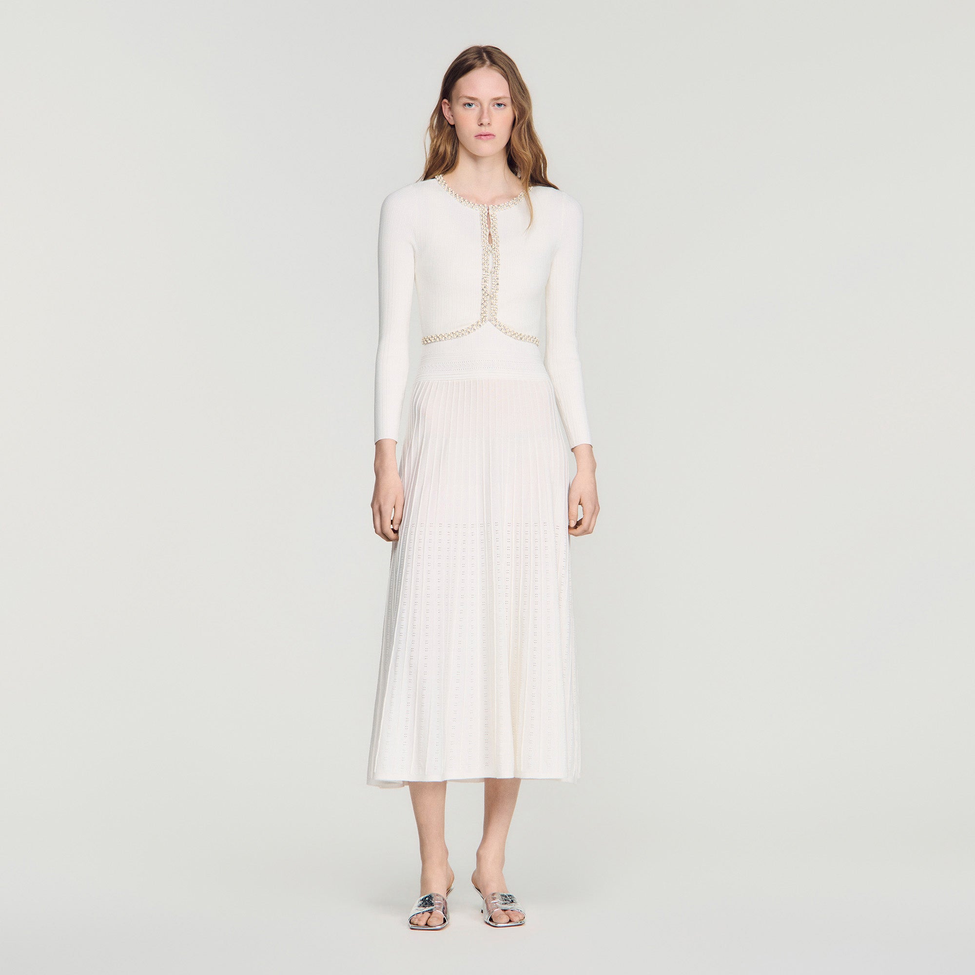 Borealia  Knit Cardigan White