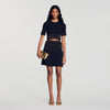 Oria Cropped cardigan with tassels Black
