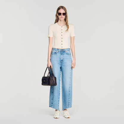 Area  Knit Cardigan Ecru