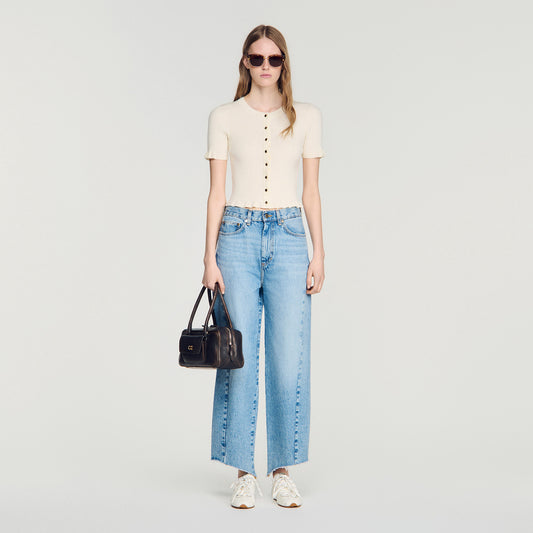 Area  Knit Cardigan Ecru