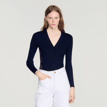 Gabriele  Knit Cardigan Black