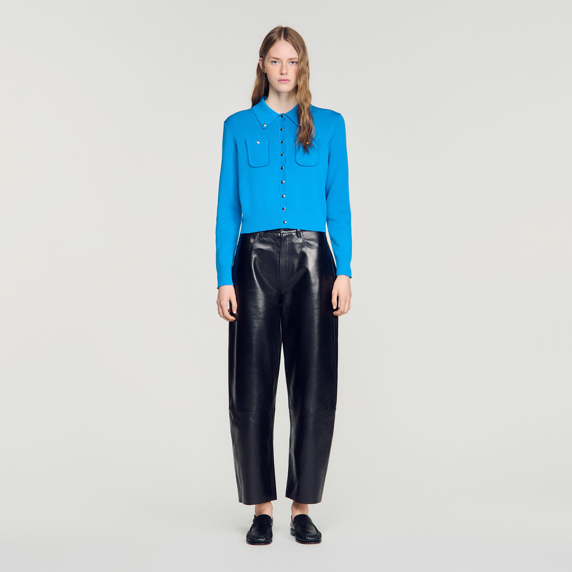 Jessica Cardigan with metal buttons Blue