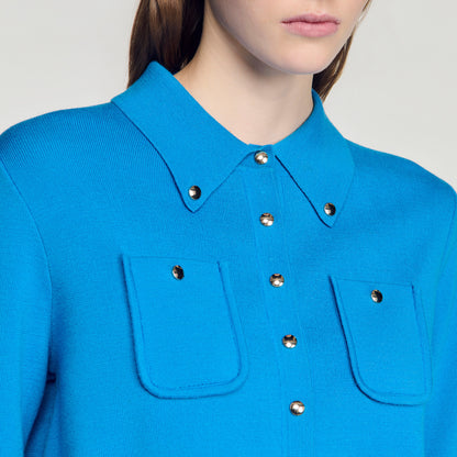 Jessica Cardigan with metal buttons Blue