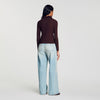 Zora Cardigan with floral collar Brown