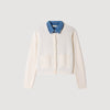 Miky 2-in-1 effect cardigan Ecru