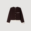 Candide Cardigan with contrast lace Brown