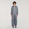 Luce Hooded Rhinestone Cardigan Grey