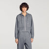 Luce Hooded Rhinestone Cardigan Grey