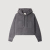 Luce Hooded Rhinestone Cardigan Grey