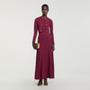 Sam Cropped pointelle knit cardigan Bordeaux