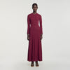 Sam Cropped pointelle knit cardigan Bordeaux