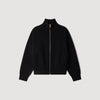 Lunaire Standing Collar Strass Cardigan Black