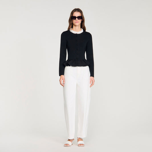 Aspen Victorian collar cardigan Black