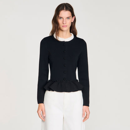 Aspen Victorian collar cardigan Black