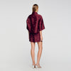 Onyx Rhinestone Wide-Leg Shorts Bordeaux