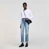 Kim Cropped Poplin Shirt White