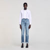 Kim Cropped Poplin Shirt White