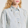 Light Bu Jean Denim shirt with rhinestones