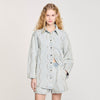 Light Bu Jean Denim shirt with rhinestones