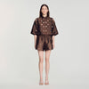 Jupiter Denim Shirt with Rhinestones Brown