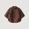 Jupiter Denim Shirt with Rhinestones Brown