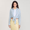 Paradise Rhinestone Shirt Sky Blue