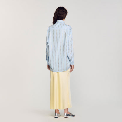 Paradise Rhinestone Shirt Sky Blue