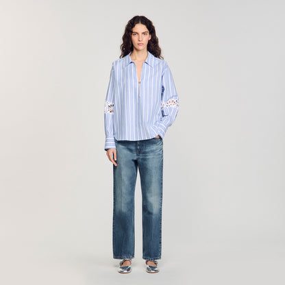 Ortal Striped Shirt Blu / White