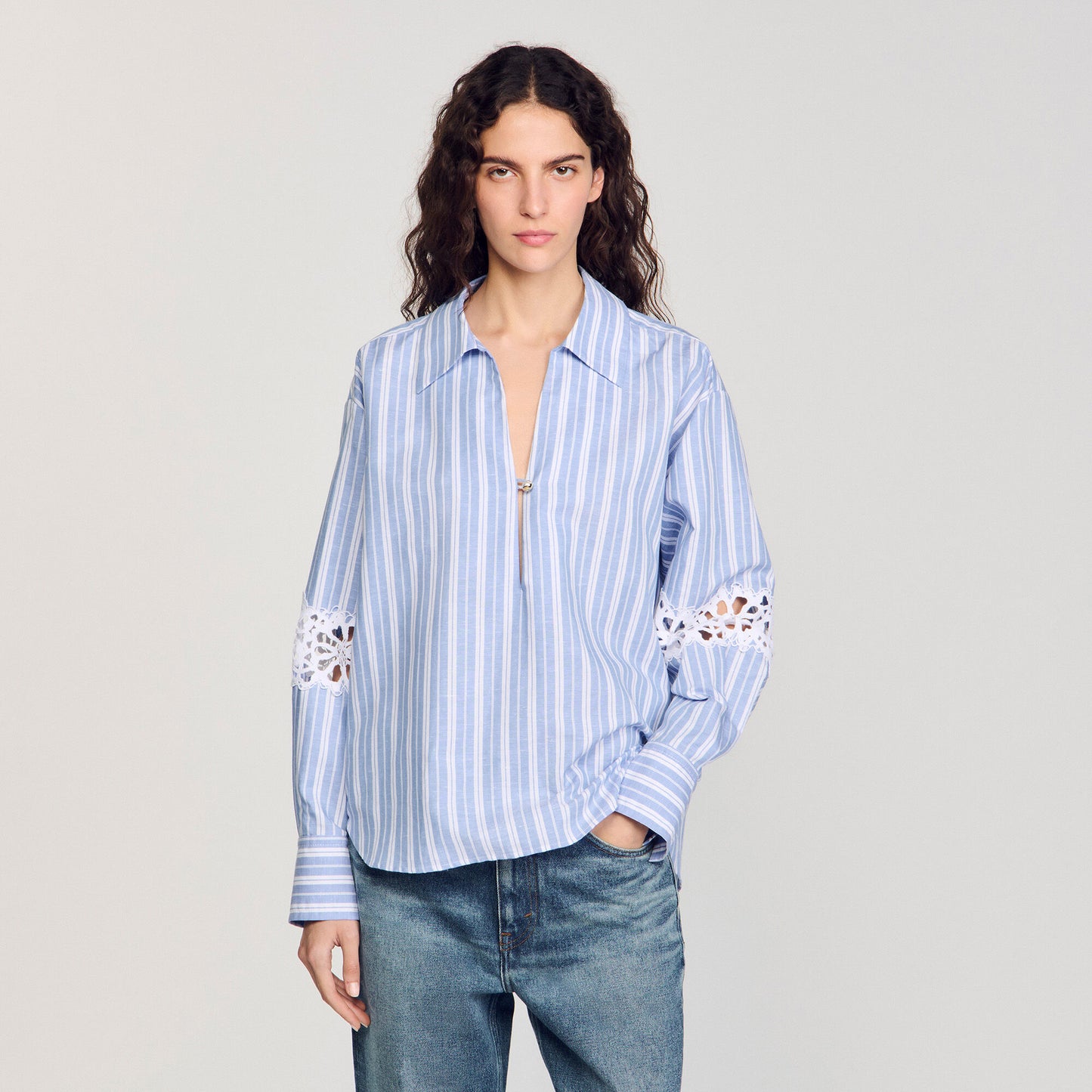 Ortal Striped Shirt Blu / White