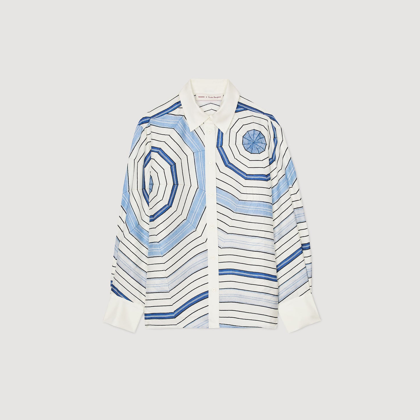 Lulu Blue Printed Shirt Sky Blue