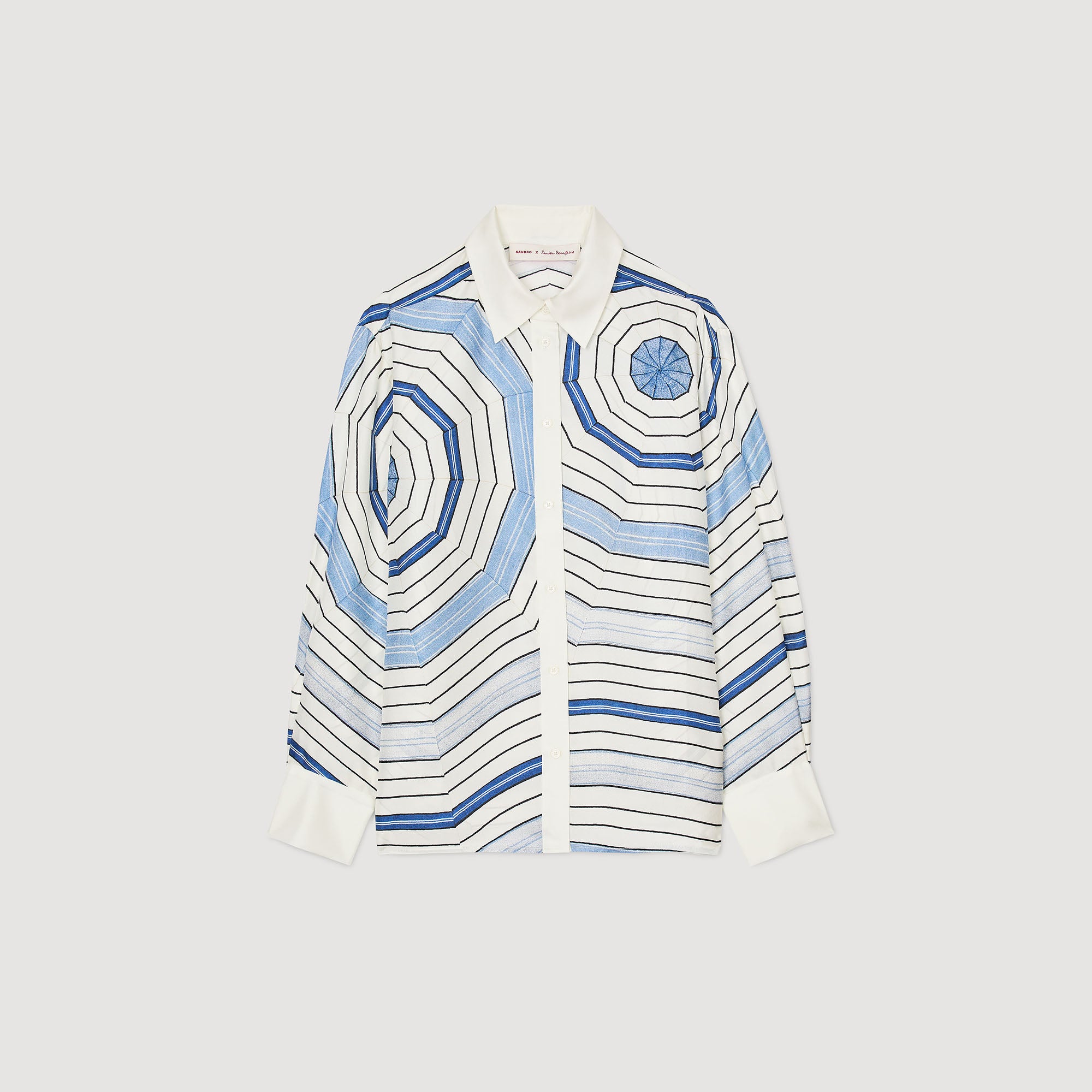 Lulu Blue Printed Shirt Sky Blue