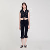 Tel Crystal Embellished Top Black