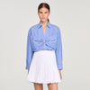 Noeline Oversized Bow Shirt Blu / White