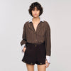 Valea Two-Tone Check Shirt Burgundy / Brown