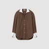 Valea Two-Tone Check Shirt Burgundy / Brown