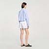 Brenda Bow Collar Shirt Ciel / Blanc