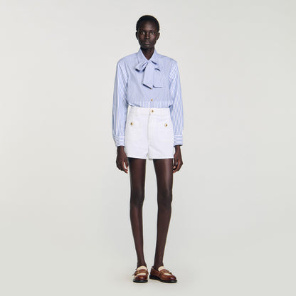 Isilys Striped tie shirt Blu / White