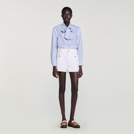 Isilys Striped tie shirt Blu / White