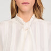Ambra Silk Lavallière Shirt Ecru