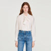 Ambra Silk Lavallière Shirt Ecru
