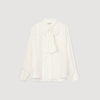 Ambra Silk Lavallière Shirt Ecru