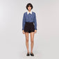 Eulalie Check Shirt With Tie Blue / Black